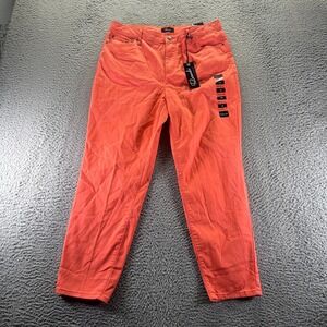 Tailormade Jeans Womens 16 Orange Cotton Denim Skinny Workwear Stretch Curvy